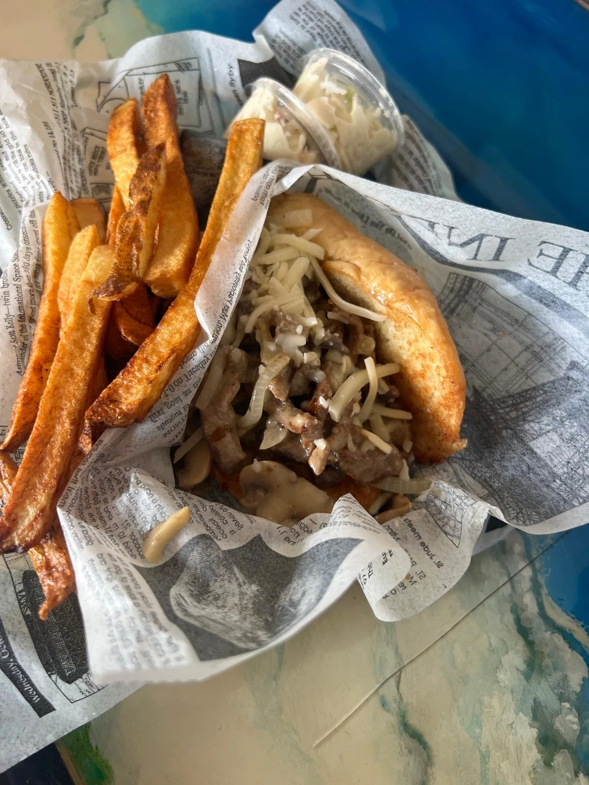 cheesesteak & fries